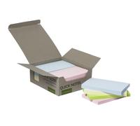 Q-Connect Recycled Notes 127x76mm Pastel Rainbow (Pack of 12) KF17325