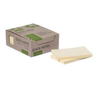 Q-Connect Recycled Notes 127X76mm Yellow (Pack Of 12) Kf17322