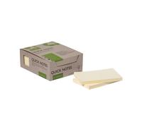 Q-Connect Recycled Notes 127x76mm Yellow, Pack of 12 - KF17322
