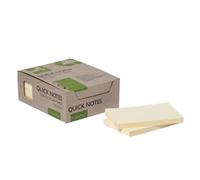 Q-Connect Recycled Notes 127x76mm Yellow (Pack of 12) KF17322
