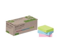 Q-Connect Recycled Notes 38x51mm Pastel Rainbow (Pack of 12) KF17326