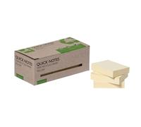 Q-Connect Recycled Notes 38x51mm Yellow (Pack of 12) KF17323