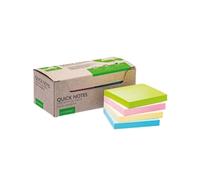 Q-Connect Recycled Notes 76x76mm Pastel Rainbow (Pack of 12) KF17324