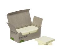 Q-CONNECT Recycled Notes KF17321 76x76mm Yellow Pack of 12