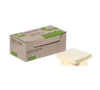 Q-Connect Recycled Notes 76x76mm Yellow (Pack of 12) KF17321