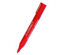 Q-CONNECT Bullet Tip Permanent Marker Pen - Red - Pack of 10