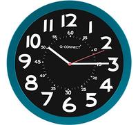 Q-Connect Round Plastic Wall Clock 30 cm Blue