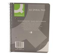 Q Connect Executive A5 Plus 80 Leaf Ruled Feint and Margin Spiral Pad (pack of 5)