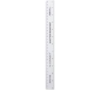 Q-Connect Ruler Shatterproof 300mm Clear (Inches on one side and cm/mm on the other)