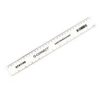 Q-Connect Ruler Shatterproof 300mm Clear Ref KF01108
