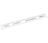 Q-Connect Ruler Shatterproof 300mm White (Inches on one side and cm/mm on the other) KF01109