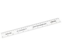 Q-Connect Ruler Shatterproof 300mm White (Inches On One Side And Cm/mm On The Other)