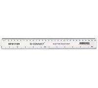 (Q CONNECT) RULER WHITE S/PROOF 300MM (12") | RULE MEASURING, 1 X QTY - KF01109