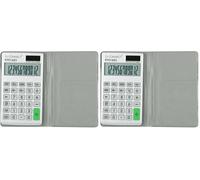 Q-Connect Silver Large 12-Digit Pocket Calculator KF01603 (Pack of 2)