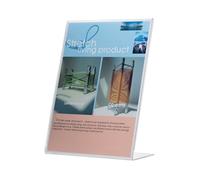 Q-Connect Slanted Sign Holder L-Shape A5 (Side loading made from sturdy plastic) KF04178