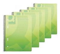 Q-CONNECT Spiral-bound Polypropylene Notebook KF10033 – A5, 160 Pages, Green – 5 Pack