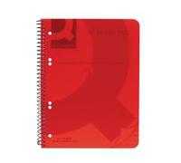 Q-CONNECT POLY SPIRAL A5 BOOK TRANS RED