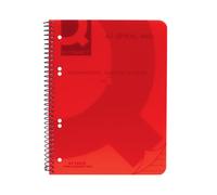Q-CONNECT POLY SPIRAL A5 BOOK TRANS RED
