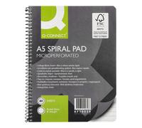 Q-CONNECT Spiral Notepad A5, cardboard cover, lined, 6-holes