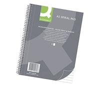 Q-Connect Spiral Notepad A5 Lined / 80 Sheets / 160 Pages/Notebook Spiral Notepad College Notepad with Spiral Bound/School Pad Writing Pad
