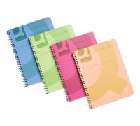 Q-CONNECT Spiral Notepad A5, PP cover, lined, 6-holes - Pink