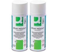 Q-Connect Spraymount Permanent Adhesive Aerosol 400ml (Pack of 2)