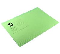 Q-Connect Square Cut Folder Lightweight 180gsm Foolscap Green (Pack of 100)