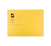 Q-Connect Square Cut Folder Lightweight 180gsm Foolscap Yellow (Pack of 100) KF26027