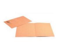Q-Connect Square Cut Folder Lightweight 180gsm Foolscap Orange (Pack of 100)