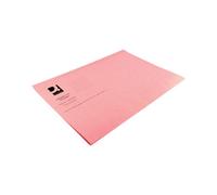 Q-Connect Square Cut Folder Lightweight 180gsm Foolscap Pink (Pack of 100) KF26029