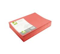 Q-Connect Square Cut Folder Lightweight 180Gsm Foolscap Red (Pack Of 100)