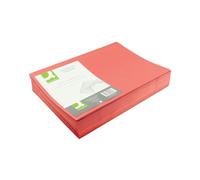 Q-CONNECT Square Cut Folder KF26028 – Lightweight 180gsm Foolscap Red – Pack of 100
