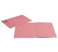 Q Connect Square Cut Folder Medium-weight 250gsm Foolscap Pink Pack 100 KF01187