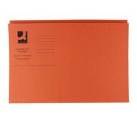 Q-CONNECT Square Cut Folder KF01188 - 250gsm Mediumweight Foolscap - Orange Pack of 100