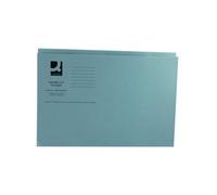 Q-Connect Square Cut Folder Mediumweight 250gsm Foolscap Blue (Pack of 100) KF01191