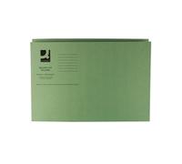 Q-Connect Square Cut Folder Mediumweight 250gsm Foolscap Green (Pack of 100) KF01189