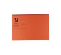 Q-CONNECT Square Cut Folder KF01188 - 250gsm Mediumweight Foolscap - Orange Pack of 100