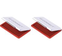 Q-Connect Stamp Pad Mtl Case Med Red (Pack of 2)