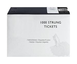 Q-Connect Strung Ticket 37x24mm White (1000 Pack)