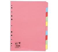 Q-Connect Subject Divider A4 Multi-Punched 10-Part