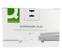 Q-Connect Tabbed Foolscap Suspension File (Pack Of 10), Green