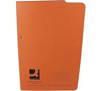Q-Connect Transfer Pocket File 38 mm Capacity Foolscap Orange (Pack of 25)