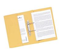 Q-Connect Transfer Pocket File 38mm Capacity Foolscap Yellow (Pack Of 25)