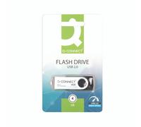 Q-Connect USB 2.0 Swivel 4GB Flash Drive Silver/Black KF41511