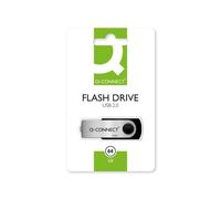 Q-Connect USB 2.0 Swivel 64GB Flash Drive Silver/Black KF41514