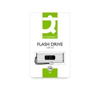 Q-Connect Usb 3.0 Slider 128Gb Flash Drive Silver/black