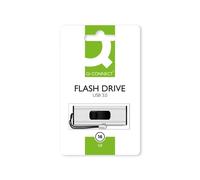 Q-Connect USB 3.0 Slider 16GB Flash Drive Silver/Black KF16369