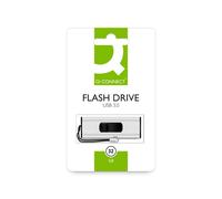 Q-Connect USB 3.0 Slider 32GB Flash Drive Silver/Black KF16370