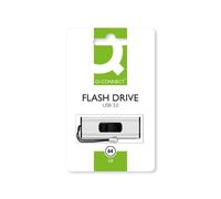 Q-Connect USB 3.0 Slider 64GB Flash Drive Silver/Black KF16371