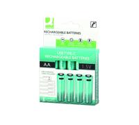 Q-Connect USB C Rechargeable Lithium Batteries Mignon AA (Pack of 4) KF14129